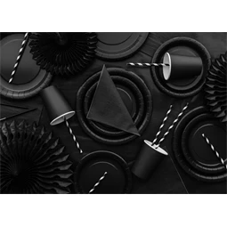 Szalvéta fekete 33x33 cm S/20