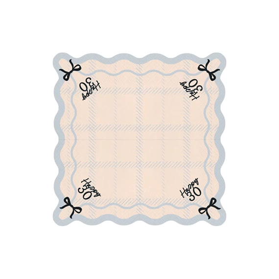 Szalvéta happy 30, 33x33 cm, színkeverék S/12