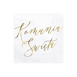 Szalvéta komunia święta fehér 33x33 cm S/20