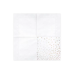 Szalvéta pöttyös fehér 33x33 cm S/20