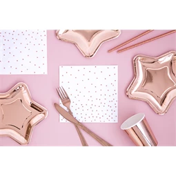 Szalvéta pöttyös fehér 33x33 cm S/20