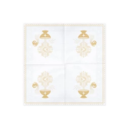 Szalvéta szent keresztelő 33x33 cm arany S/20