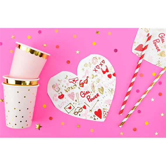 Szalvéta szív, mix, 16x15 cm S/20