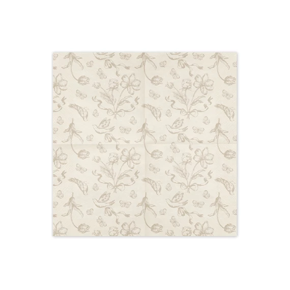 Szalvéták virágokkal 33x33 cm, mix S/12