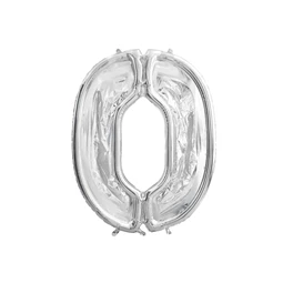 Számkeret 0-s latex lufikhoz 126 cm ezüst