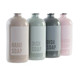 Szappantartó 7,5x7,5x20 cm 4 féle 450 ml