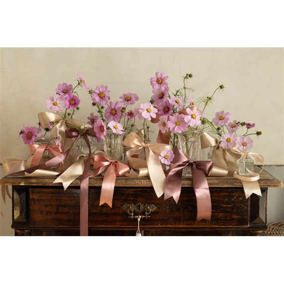 Szatén szalag poros rózsa 38 mm x 25 m