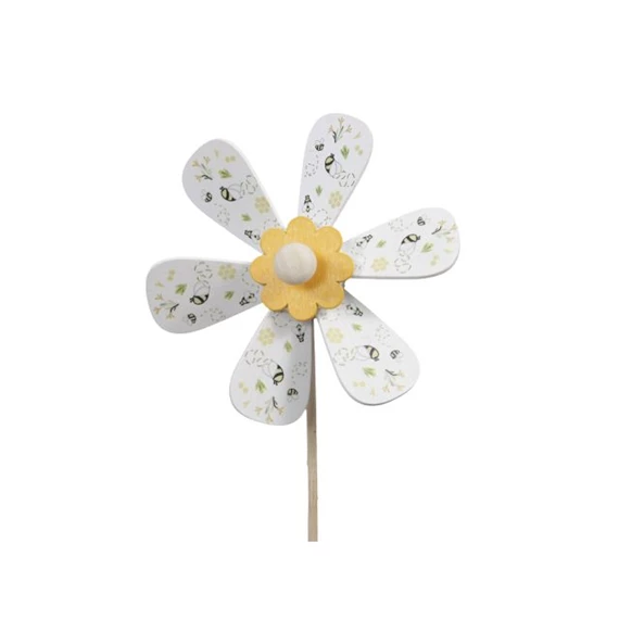 Szélforgó méhecske mintával, betűzős 9x24 cm