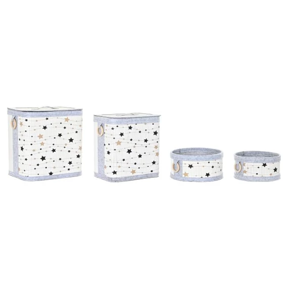 Szennyestartó szett csillagos 41x31x42 cm S/4