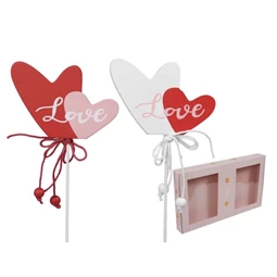 Szív "Love" felirattal, betűzős 7,5x5,5 cm S/12