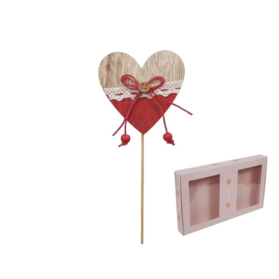 Szív masnival, betűzős 7,5x7 cm S/12