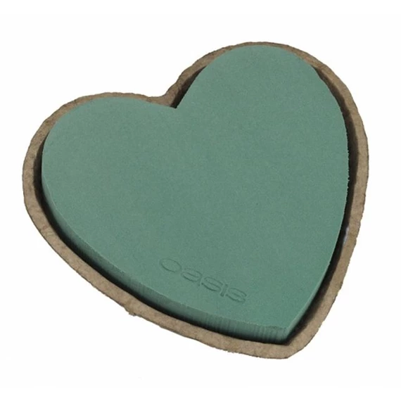 Szív alakú tűzőhab tartóval 17x17x4 cm S/4