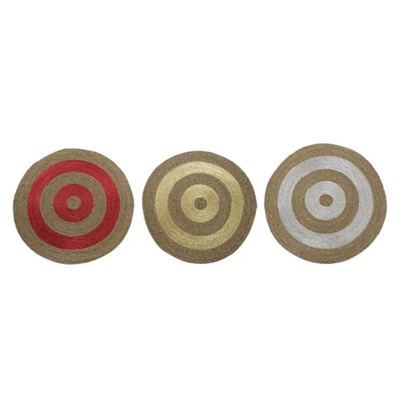 Szőnyeg karácsonyfatartóhoz, fonott 90x90x2 cm 3 féle