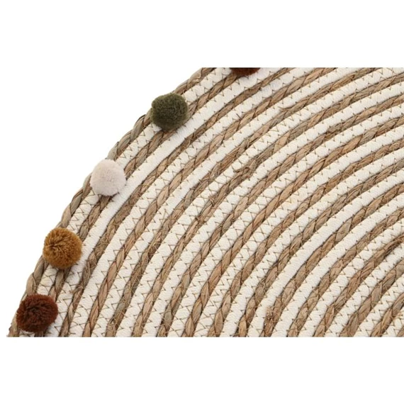 Szőnyeg pomponokkal 90x90x1 cm