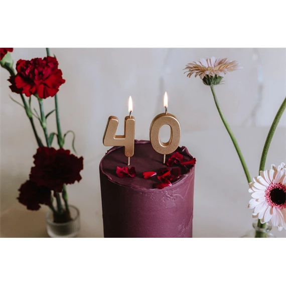 Születésnapi gyertya 7-es szám 4,5 cm arany