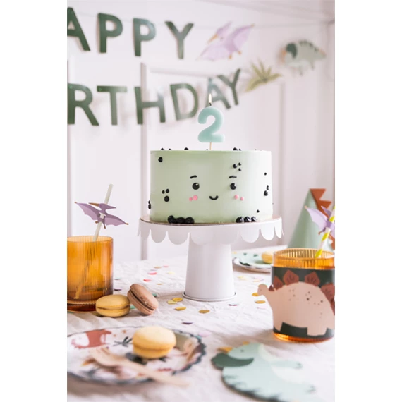 Szülinapi gyertya 2-es szám világoskék 5,5 cm