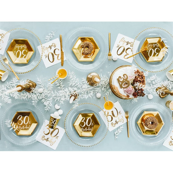 Szülinapi gyertya 30-as szám arany 7,5 cm