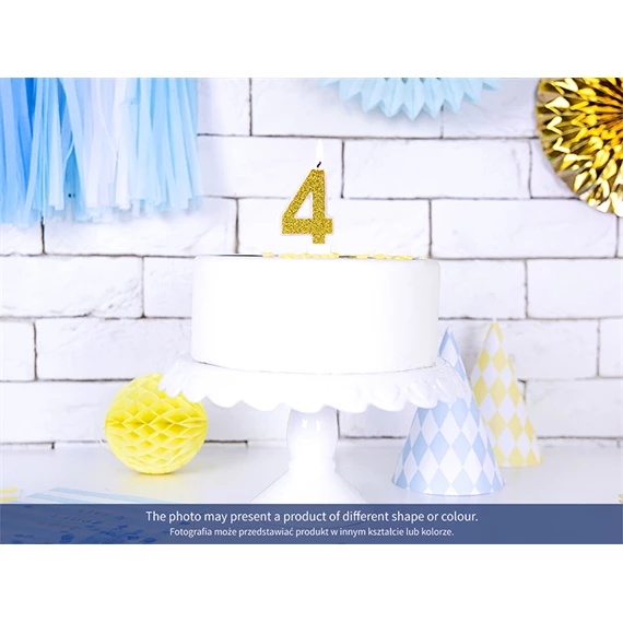 Szülinapi gyertya 3-as szám arany 7 cm