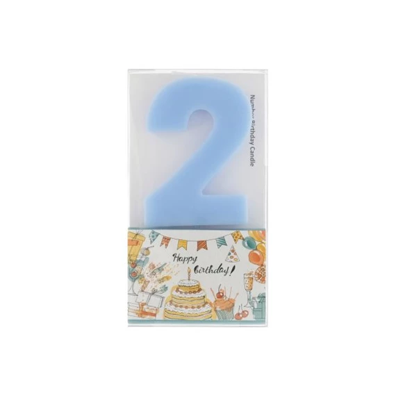 Szülinapi számgyertya 2-es 6 cm
