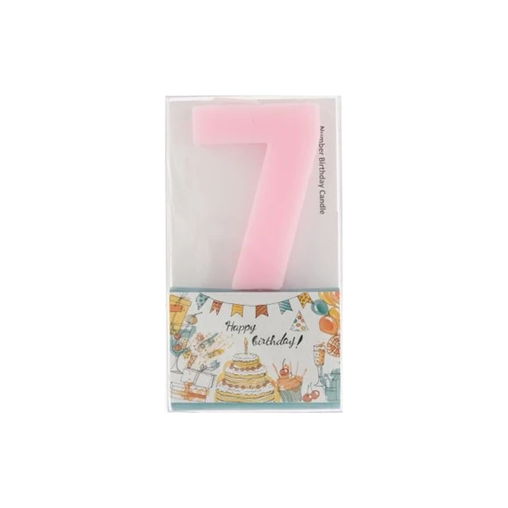 Szülinapi számgyertya 7-es 6 cm