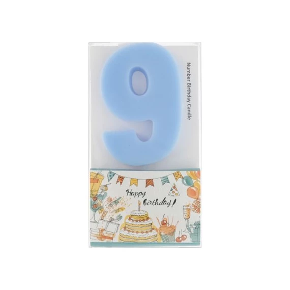 Szülinapi számgyertya 9-es 6 cm