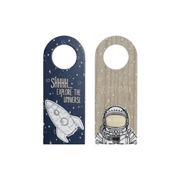 Tábla ajtóra, űrhajós 8,5x1x22 cm 2 féle