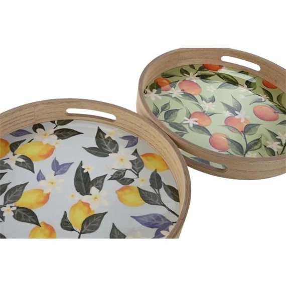 Tálca citrom mintás, kerek 30x30x4 cm 2 féle