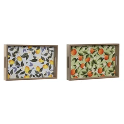 Tálca citrom mintás, szögletes 40x25x5 cm 2 féle