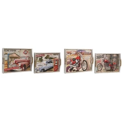 Tálca szett vintage 40x30x6 cm 2 féle S/2