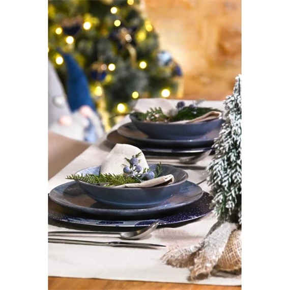 Tányér csíkos 20x20x4,5 cm 600 ml