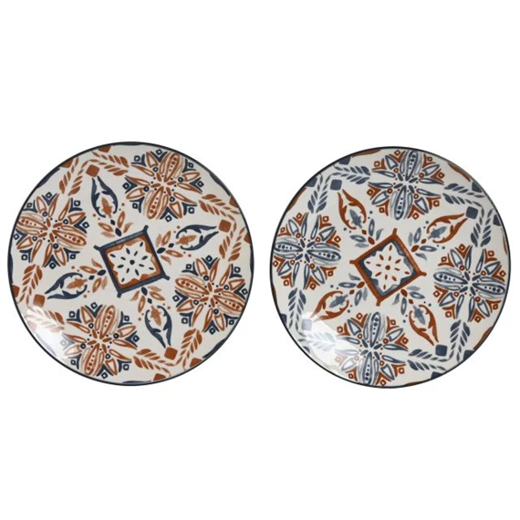 Tányér mintás 19,5x19,5x2 cm 2 féle
