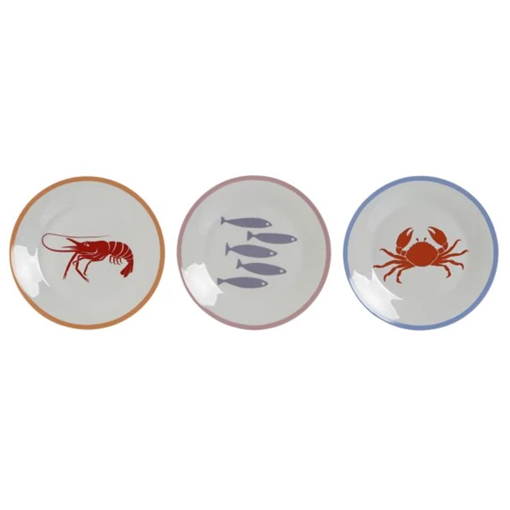 Tányér 19x19x2 cm 3 féle