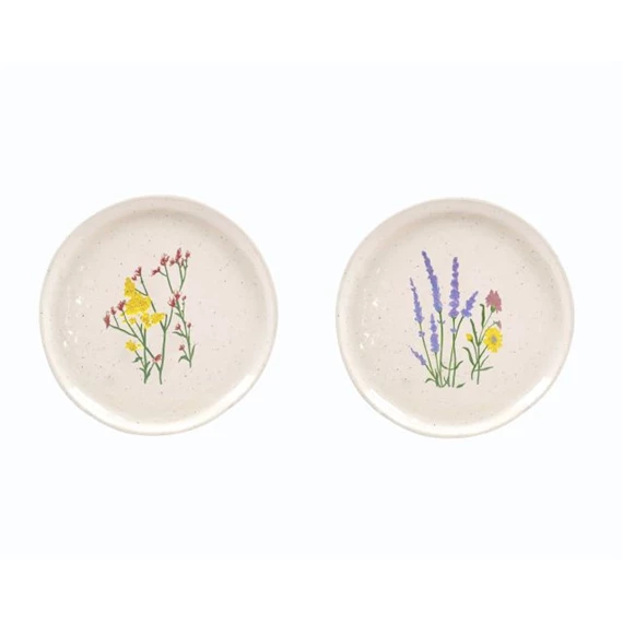 Tányér virág mintás 20x20x2 cm 2 féle