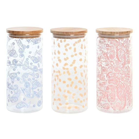 Tároló 10x10x22 cm 1400 ml 3 féle