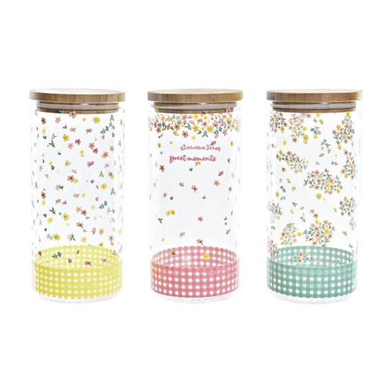 Tároló 10x10x22 cm 1400 ml 3 féle