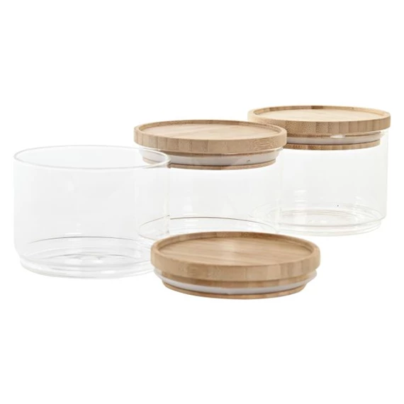 Tároló szett 10x10x7,5 cm S/3 270 ml