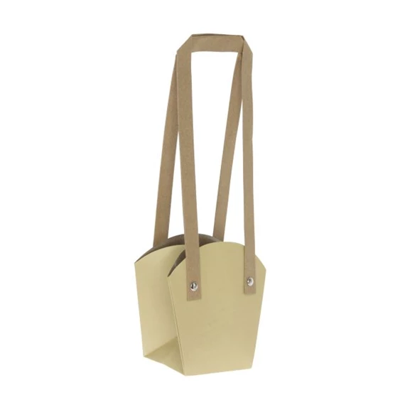 Tasak cserepes virághoz, füllel 16,5x11,5x18,5 cm