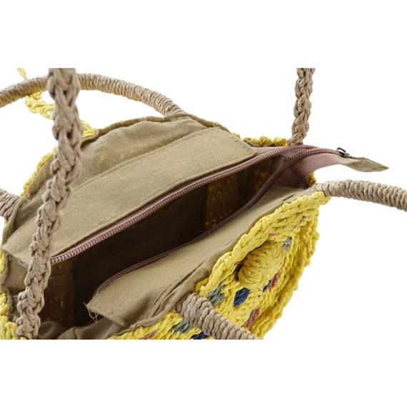 Táska fonott füllel cipzáros 20x8x20 cm 2 féle