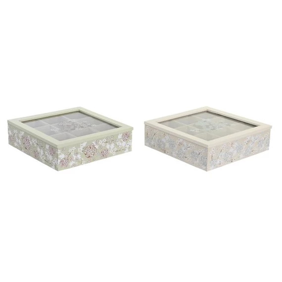 Teafilter tartó doboz 24x24x6,5 cm 2 féle