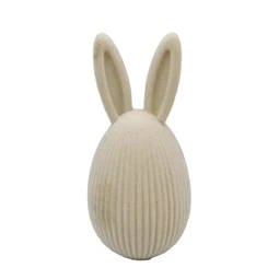 Tojás, nyúl fülekkel, flokkolt 5,2x5,2x10 cm