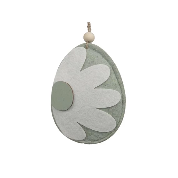 Tojás virággal, akasztós 11 cm S/4