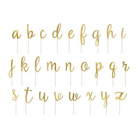 Tortadísz ábécé arany 9,5-12 cm S/53