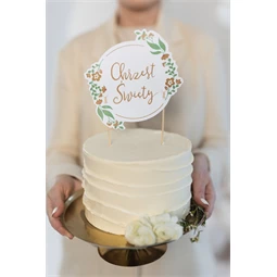 Tortadísz chrzest swiety 15x20 cm mix