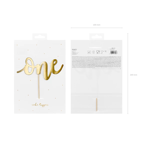 Tortadísz egy arany 19 cm