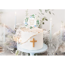 Tortadísz elsőáldozás 16,7x20 cm mix