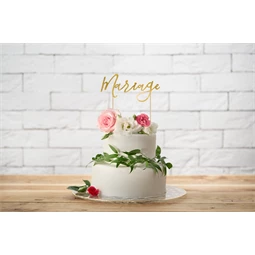 Tortadísz házasság arany 22,5 cm