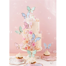 Tortadísz pillangók 9 x 6,5 cm mix S/9
