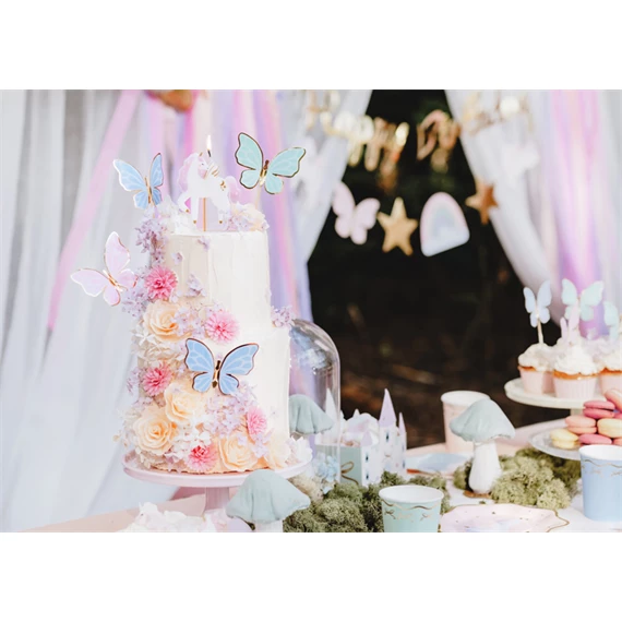 Tortadísz pillangók 9 x 6,5 cm mix S/9