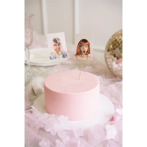 Tortadísz szív arany 12x4,5 cm S/2