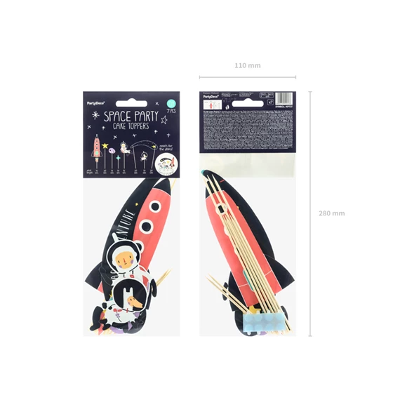 Tortadísz űr party, 9,5-24,5 cm S/7